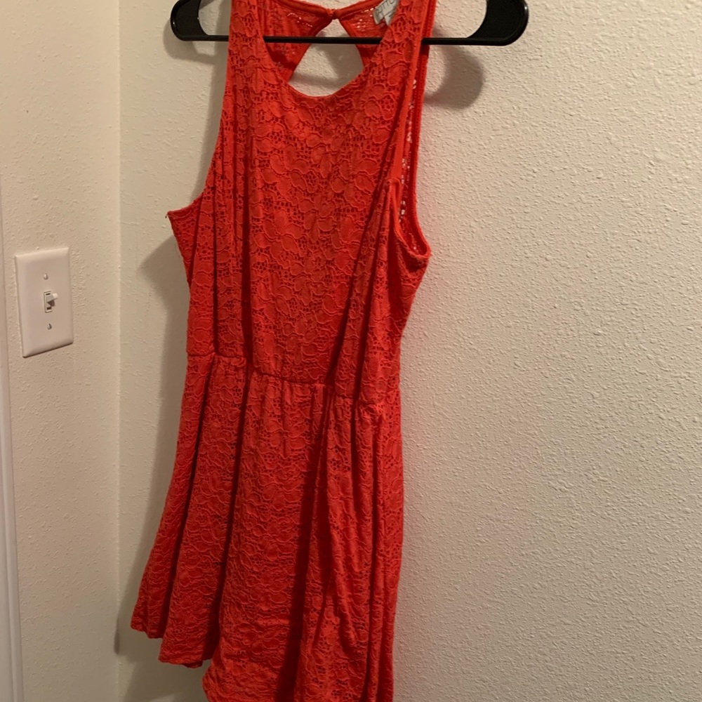 Orange Eyelet Dress